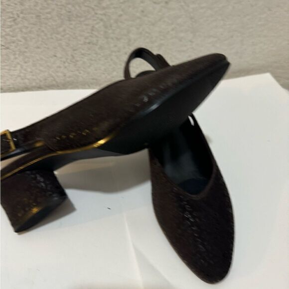 Vaneli Kandis on dark Brown Leopard Print Slingbacks size 7N - Picture 5 of 11